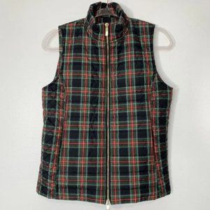 Vineyard Vines Tartan Plaid Puffer Vest Zip up Size MEDIUM